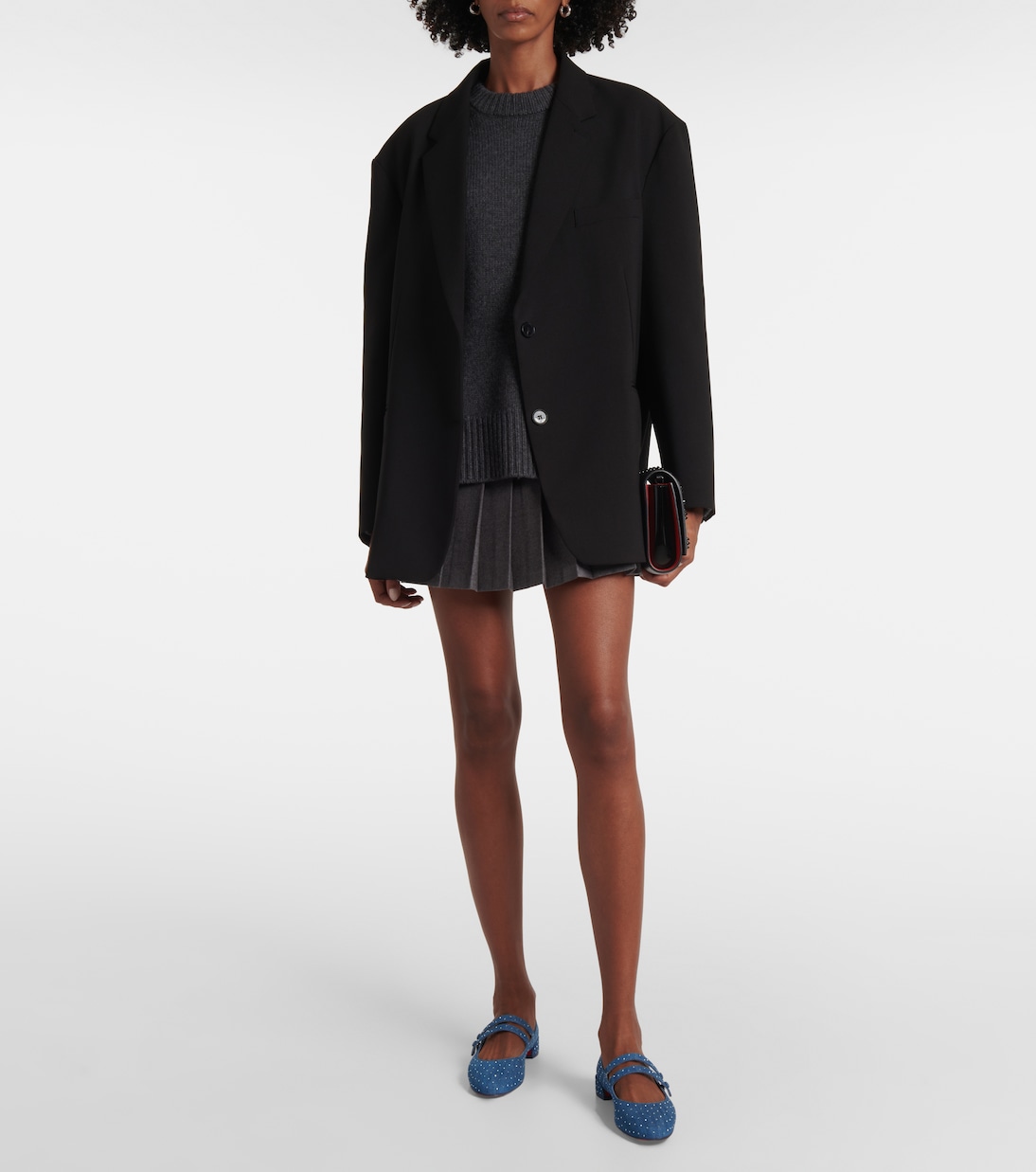 Ballerine Mary Jane Sweet Jane in denim con cristalli | Christian Louboutin