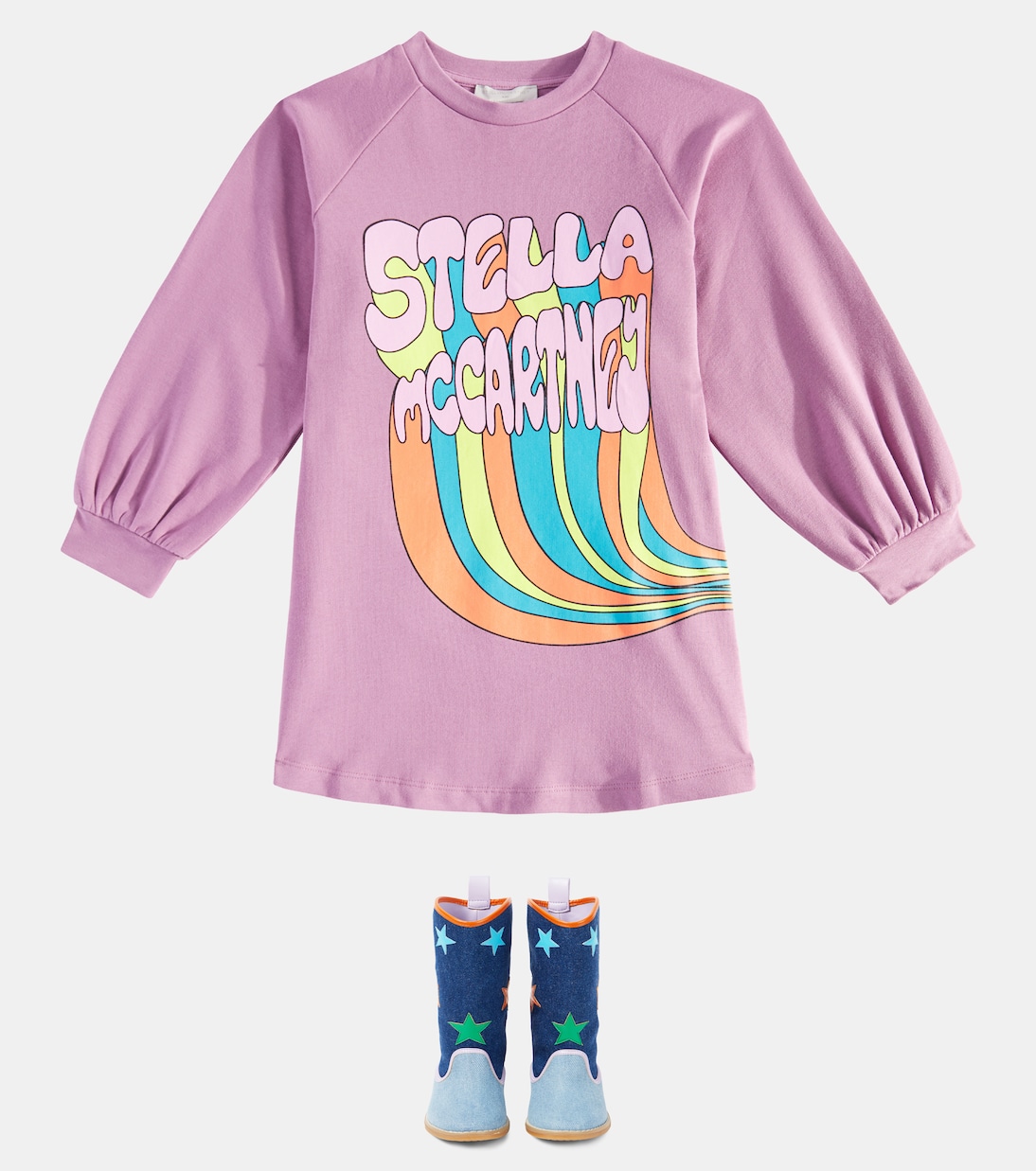 Abito in cotone con stampa | Stella McCartney Kids