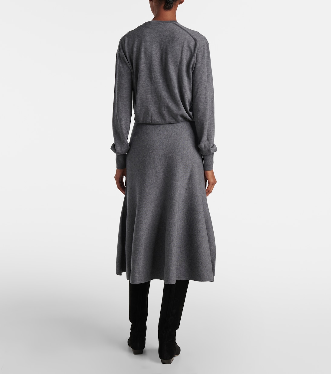 Falda midi Odil de mezcla de lana | Khaite