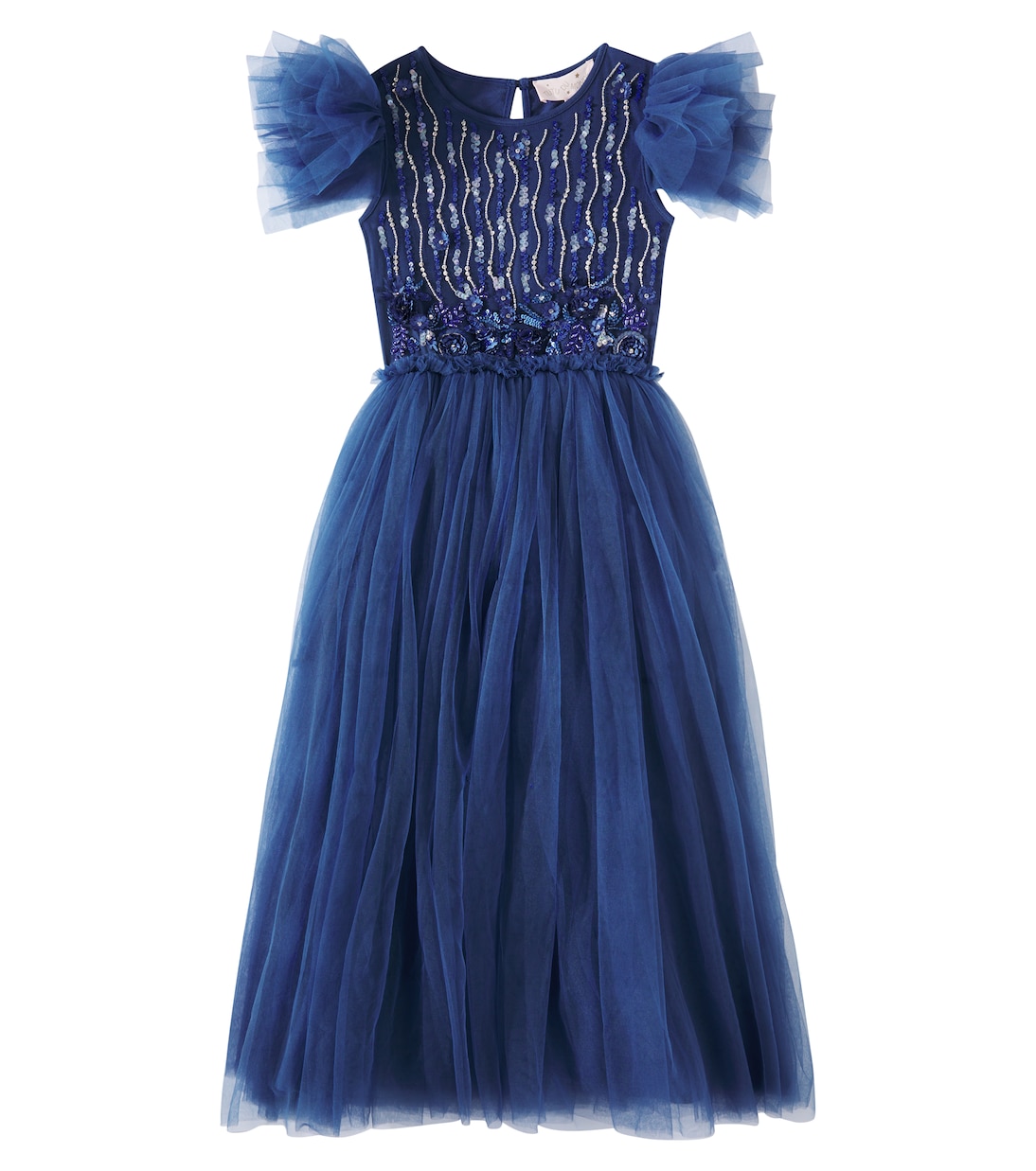 Abito Navy Wisteria in jersey e tulle | Tutu Du Monde