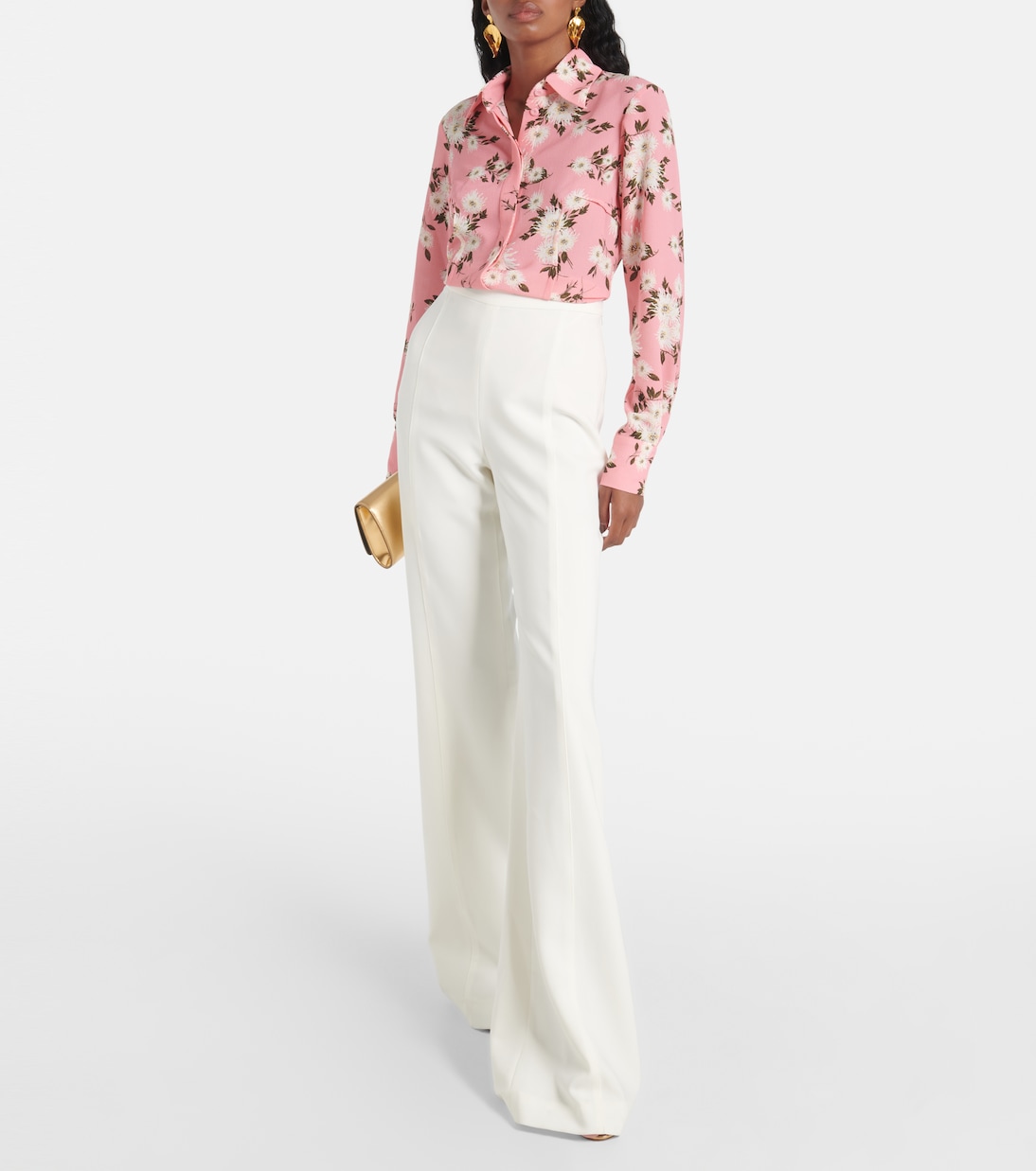 Pantalon évasé Rimi à taille haute | Costarellos