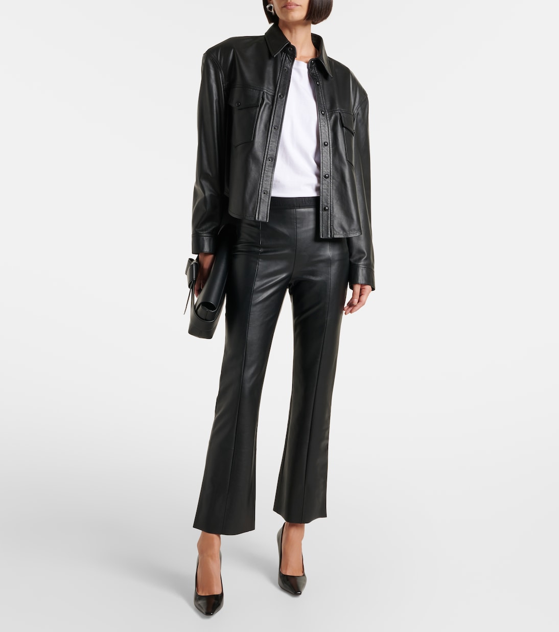 Pantaloni flared Jenna in similpelle | Wolford