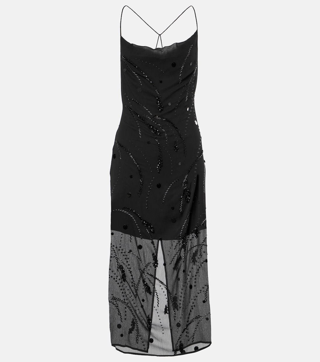 Embellished layered midi dress | Xu Zhi