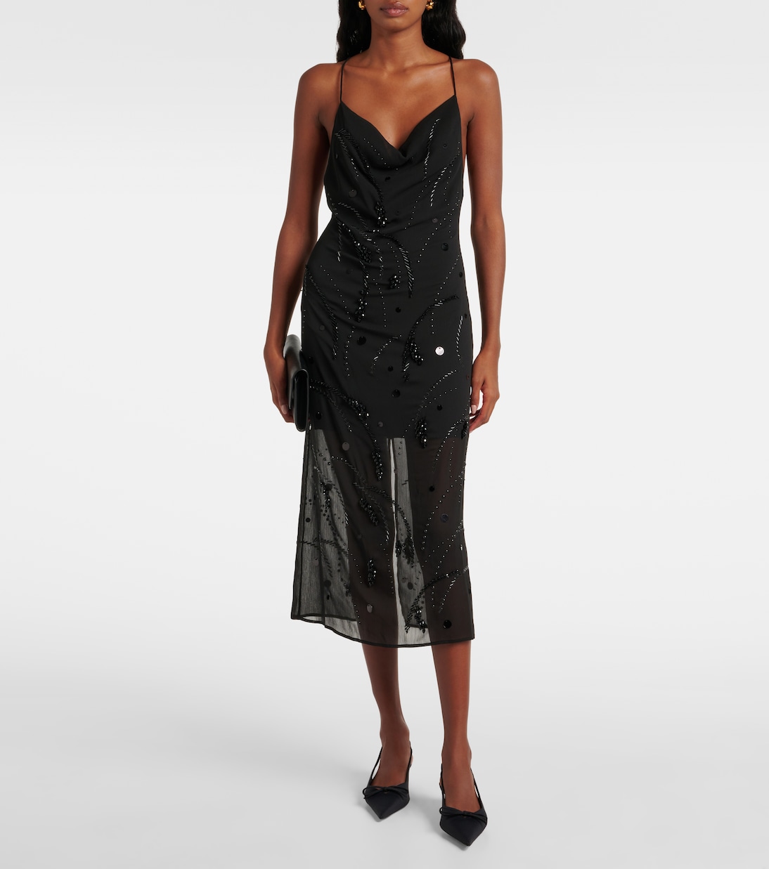 Embellished layered midi dress | Xu Zhi