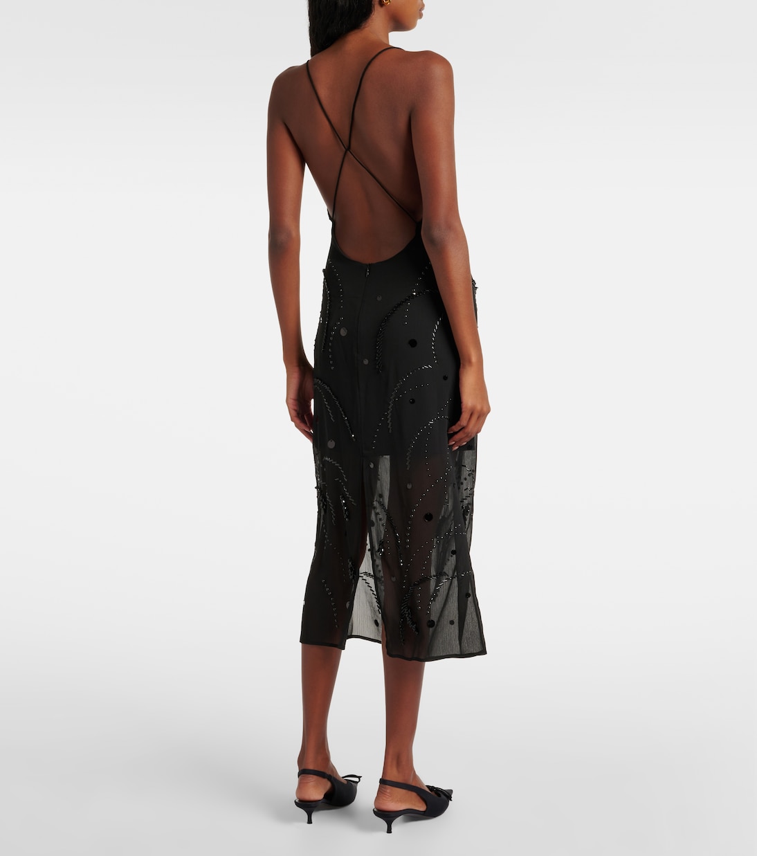 Embellished layered midi dress | Xu Zhi