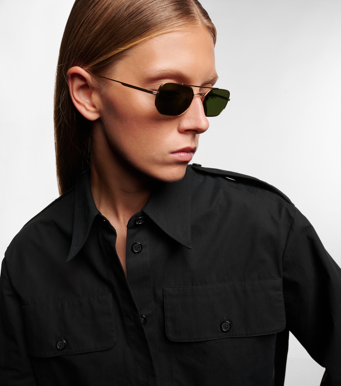 Occhiali aviator KHAITE x Oliver Peoples 1989C: stile giovane e iconico