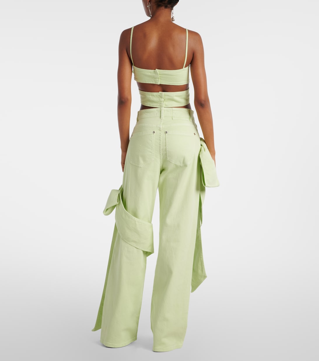 Jeans rectos drapeados | Blumarine