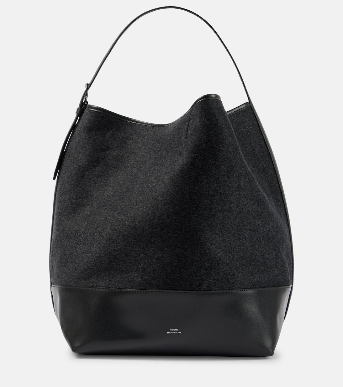 Tote aus Wolle mit Leder | Toteme