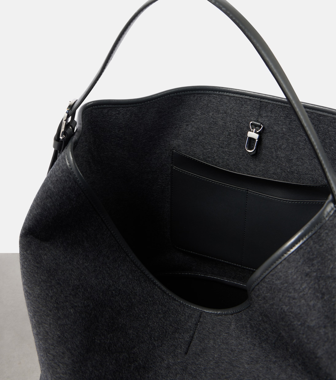 Tote aus Wolle mit Leder | Toteme
