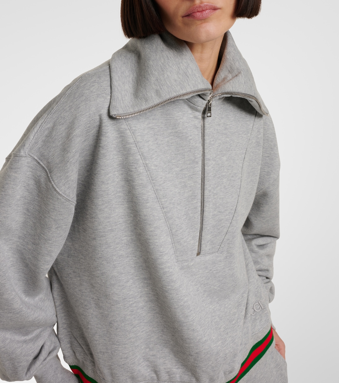 Sudadera de jersey de algodón con Web | Gucci