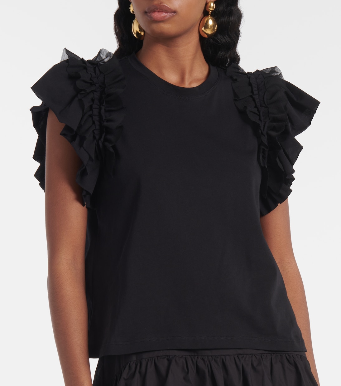 Top Leia in cotone con volant | Ulla Johnson
