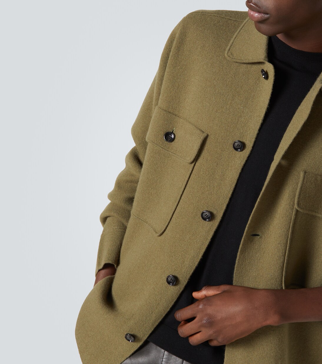 Hemdjacke aus Wolle und Kaschmir | Allude