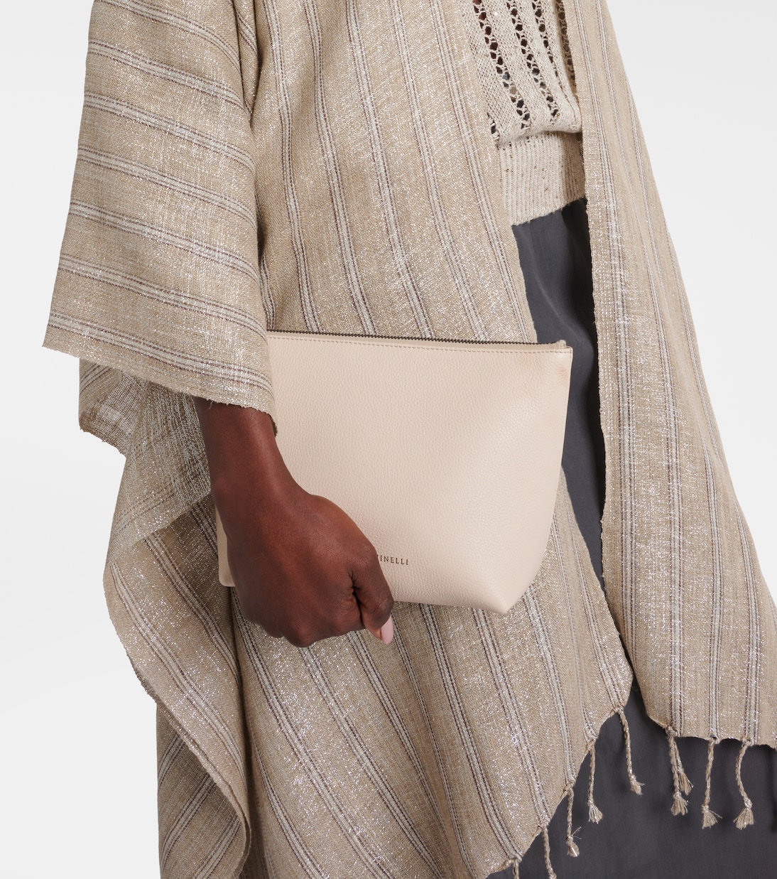 Clutch Small aus Leder | Brunello Cucinelli