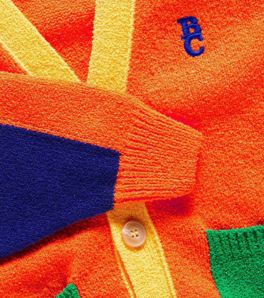 Colorblocked cotton-blend cardigan | Bobo Choses
