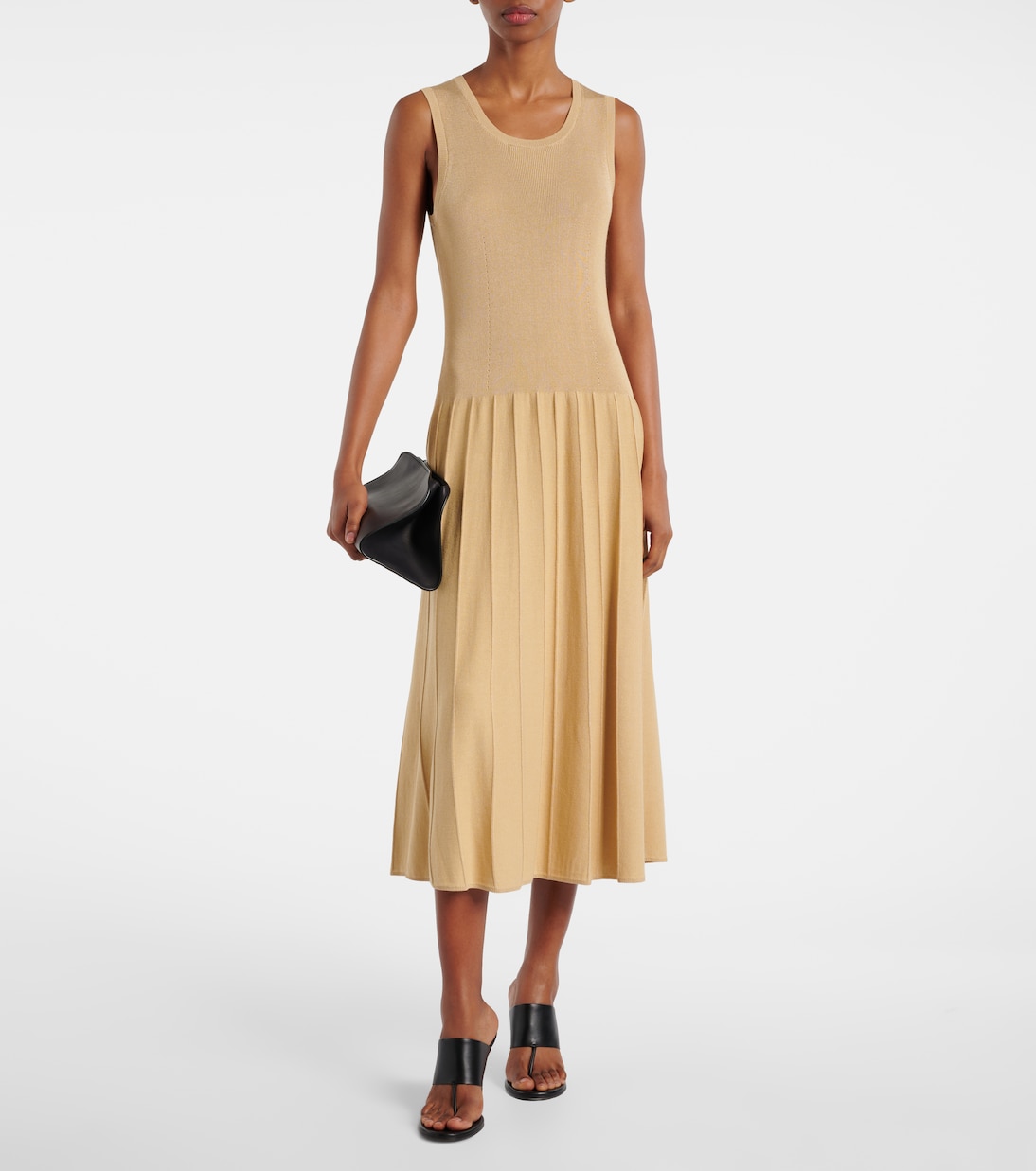 Pleated midi dress | Joseph