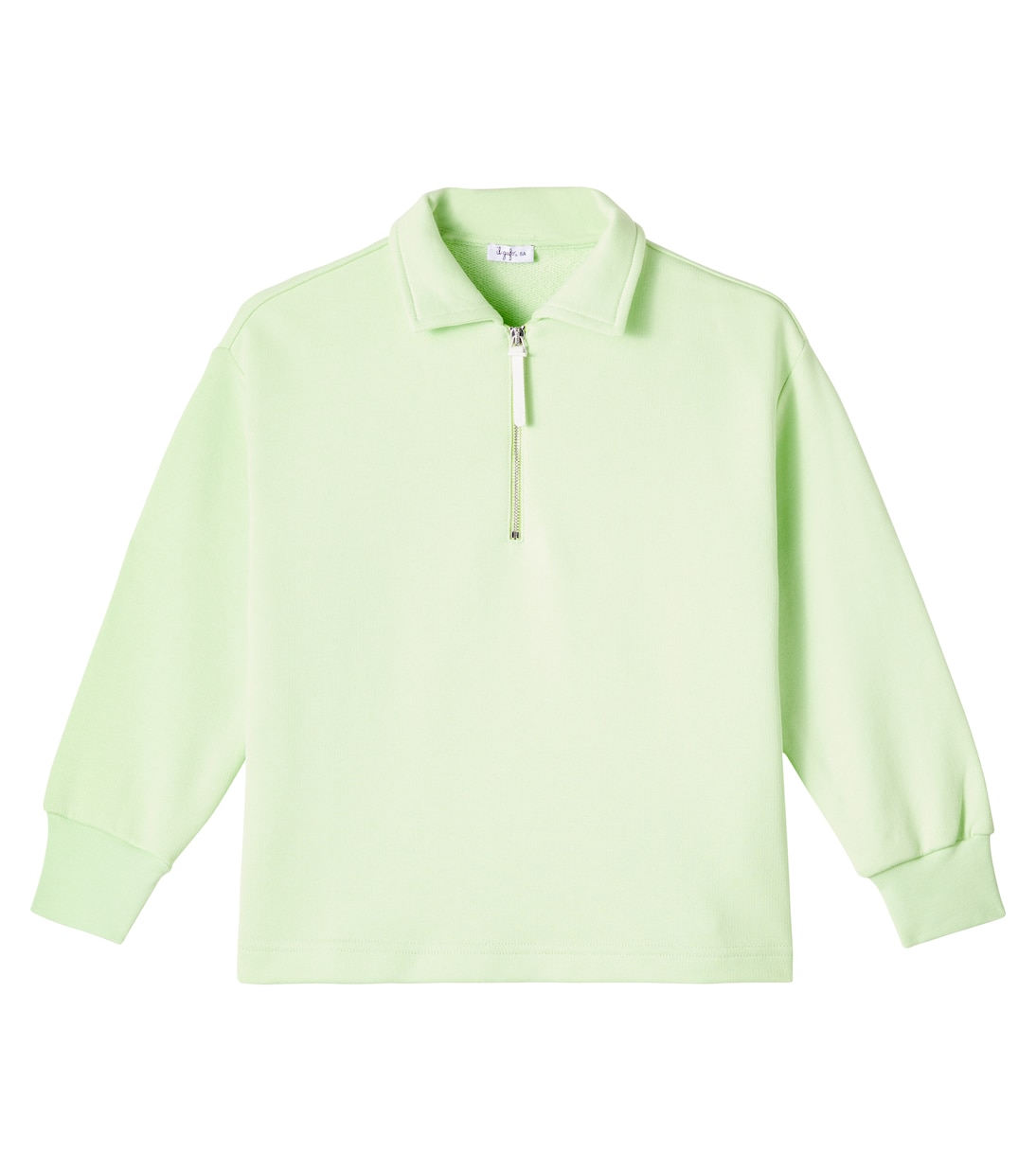 Pullover in cotone con zip  | Il Gufo