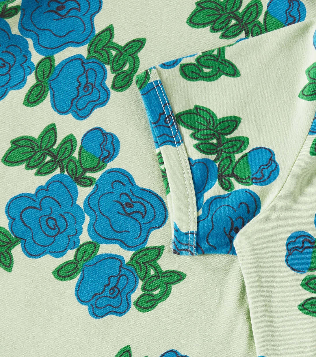 Camiseta Blue Roses en mezcla de algodón | Mini Rodini