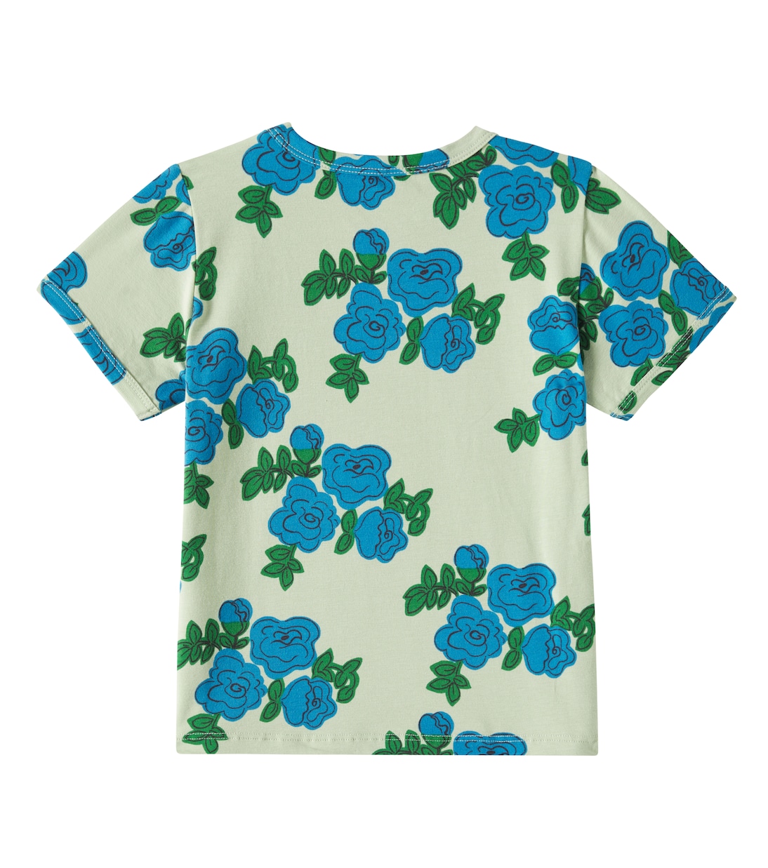 Camiseta Blue Roses en mezcla de algodón | Mini Rodini