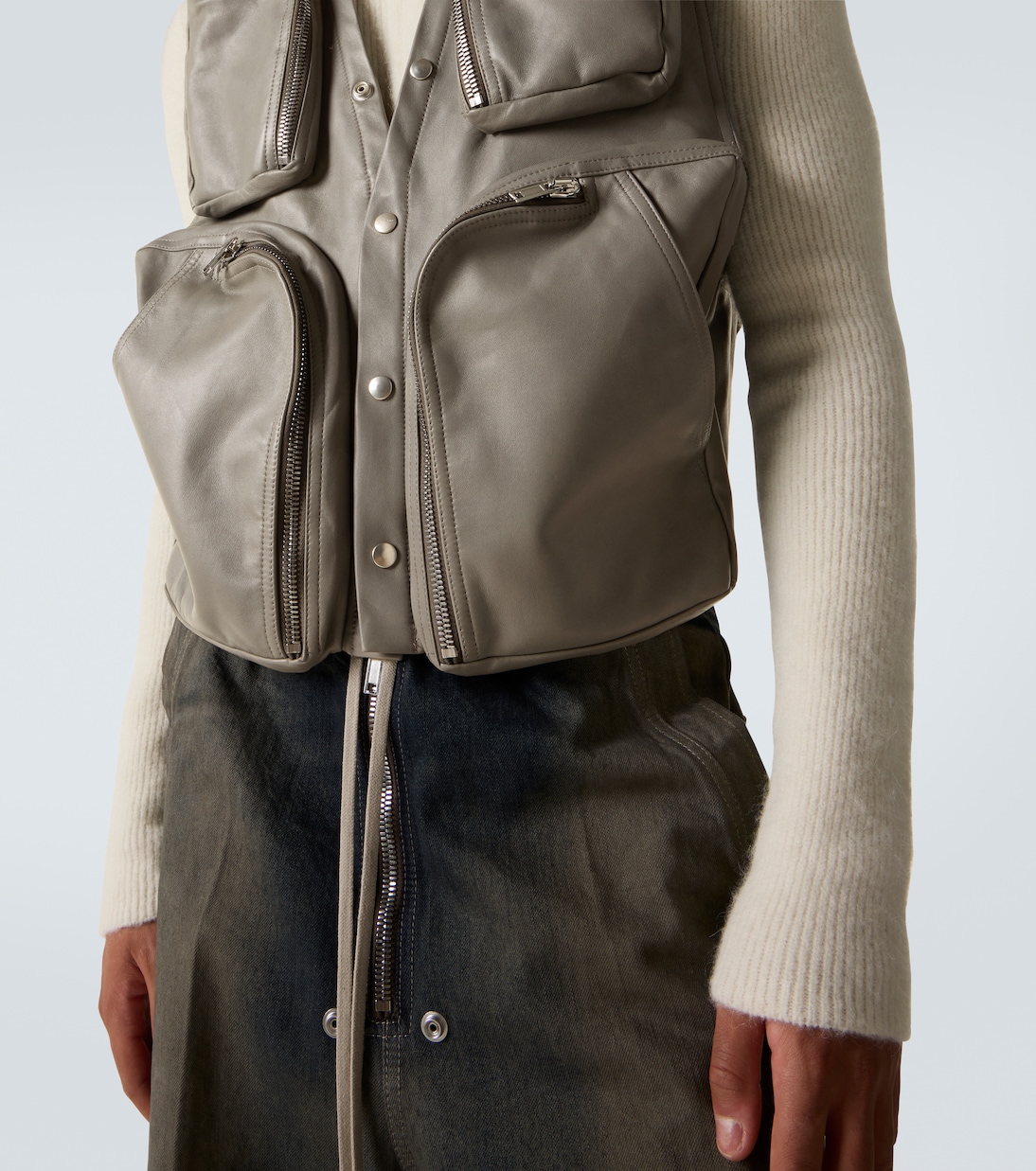 Leather vest | Rick Owens