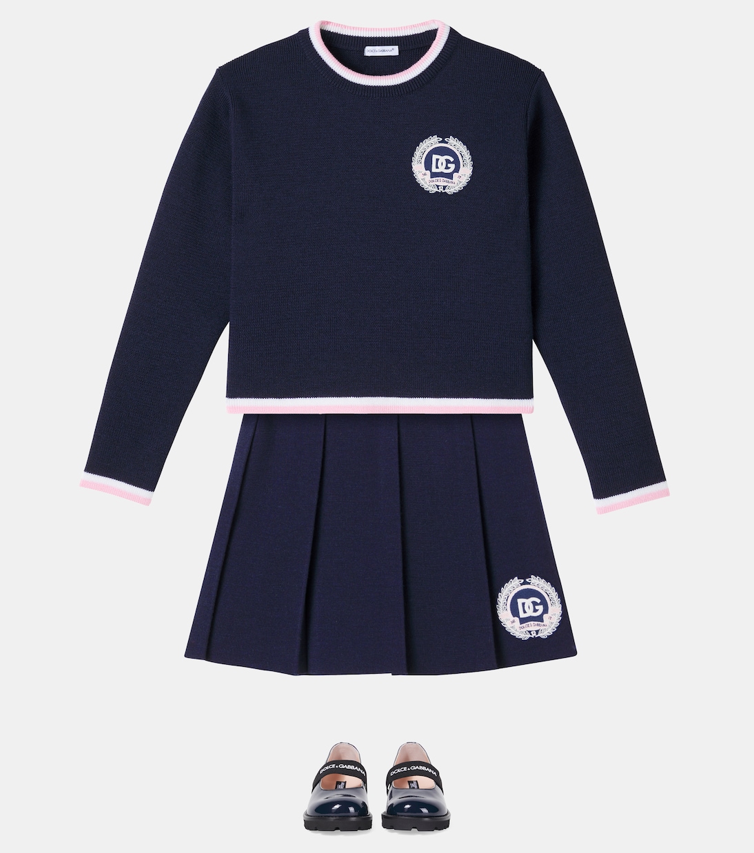 Logo漆皮玛丽珍平底鞋 | Dolce&Gabbana Kids
