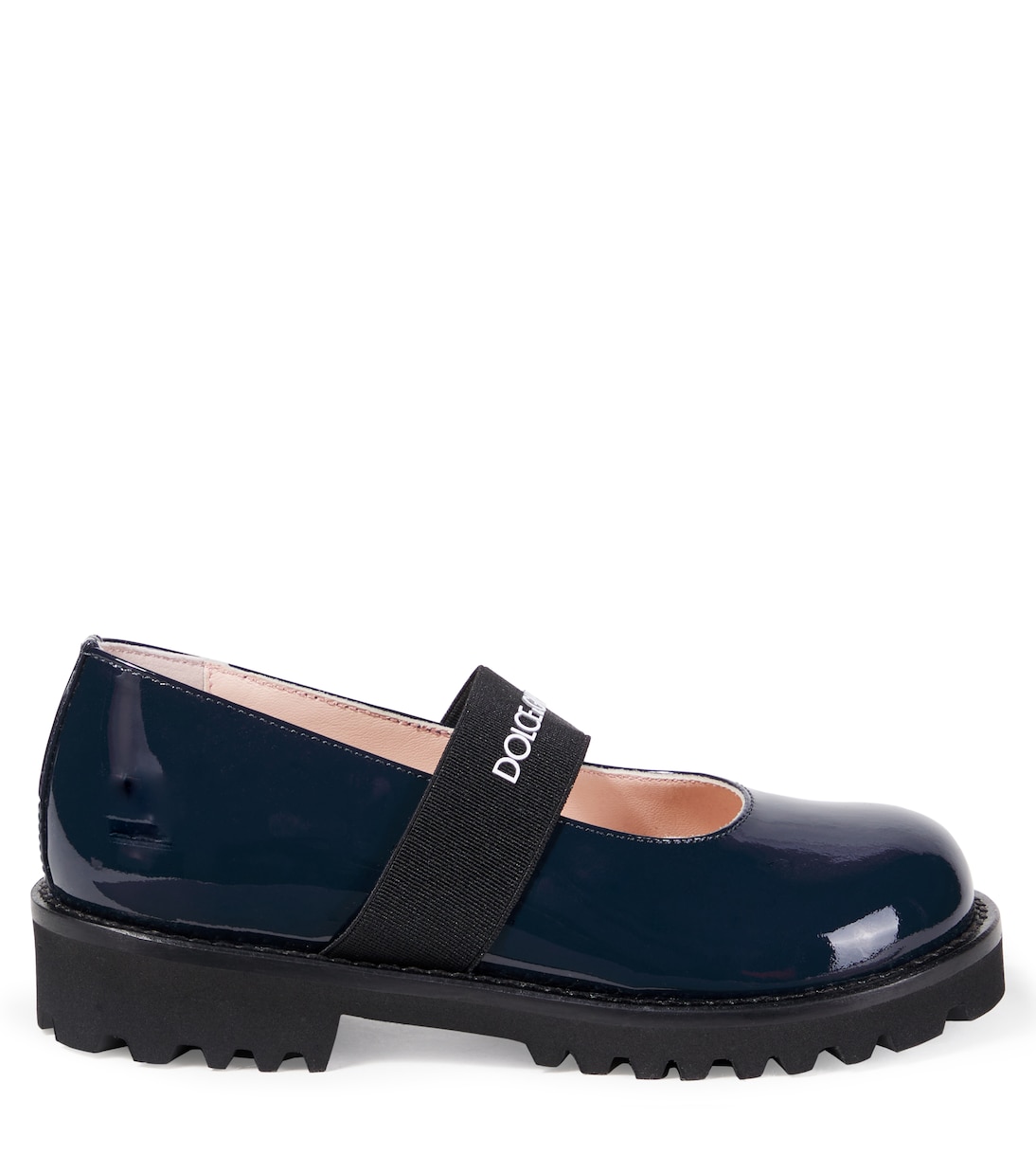 Ballerine Mary Jane in vernice con logo | Dolce&Gabbana Kids