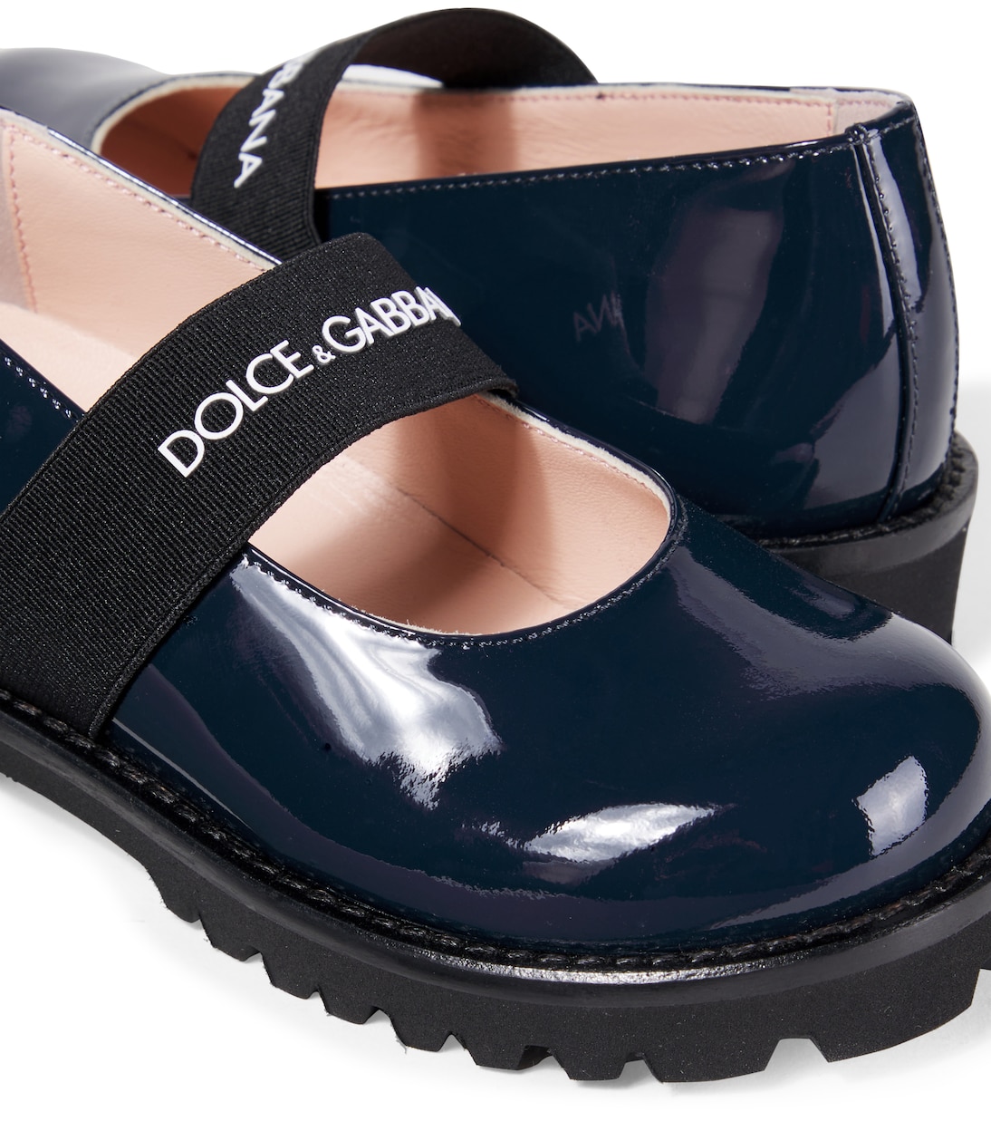 Ballerine Mary Jane in vernice con logo | Dolce&Gabbana Kids