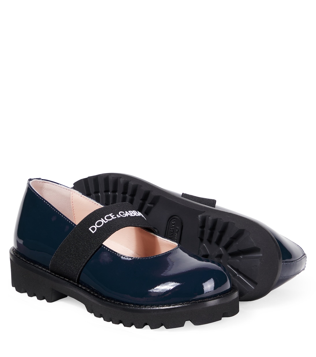Ballerine Mary Jane in vernice con logo | Dolce&Gabbana Kids