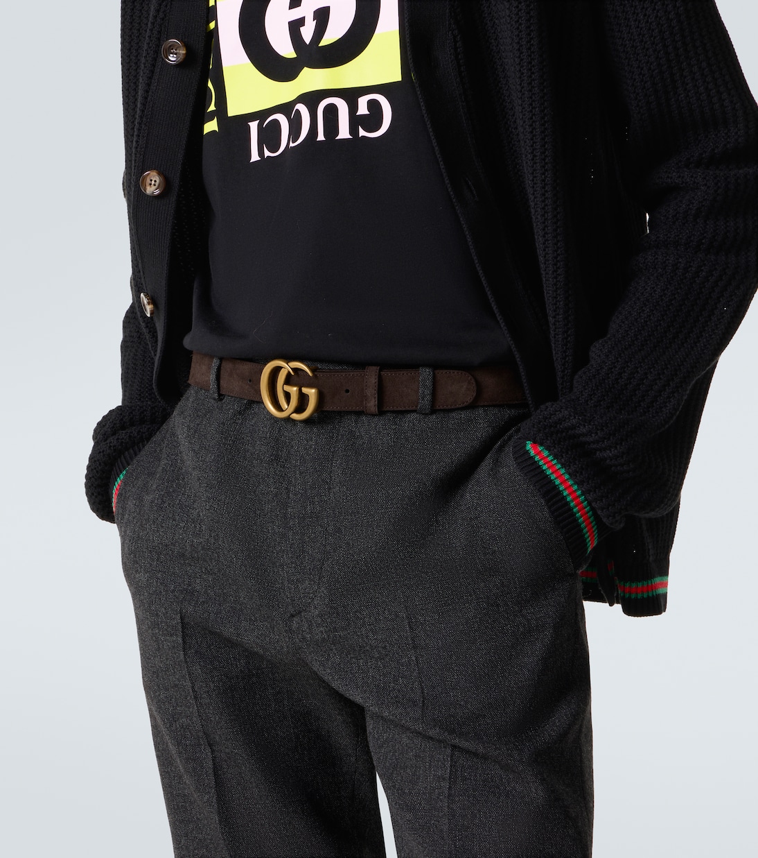 GG Marmont suede belt | Gucci