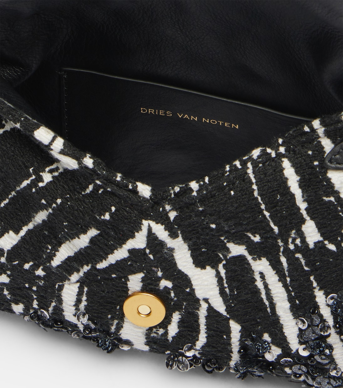 Clutch aus Jacquard mit Pailletten | Dries Van Noten