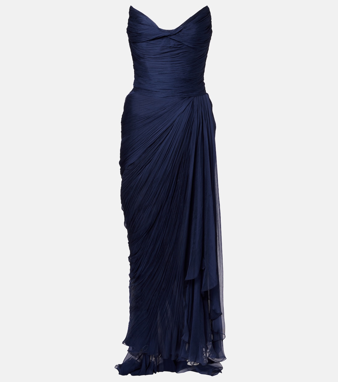 Vestido corsé de fiesta Heidi de seda fruncido | Maria Lucia Hohan