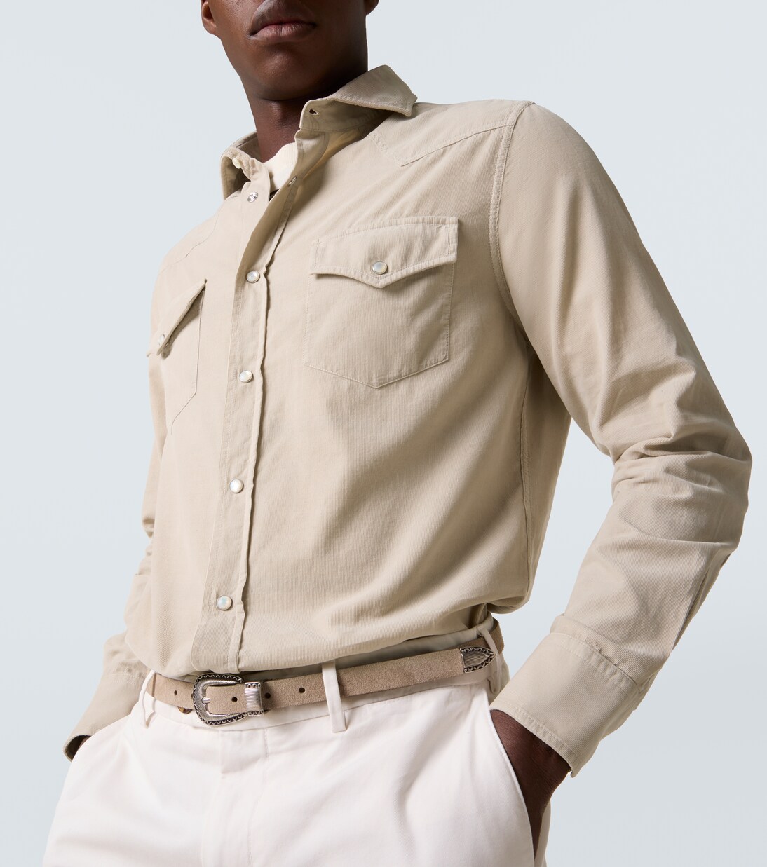 Cotton corduroy shirt | Brunello Cucinelli