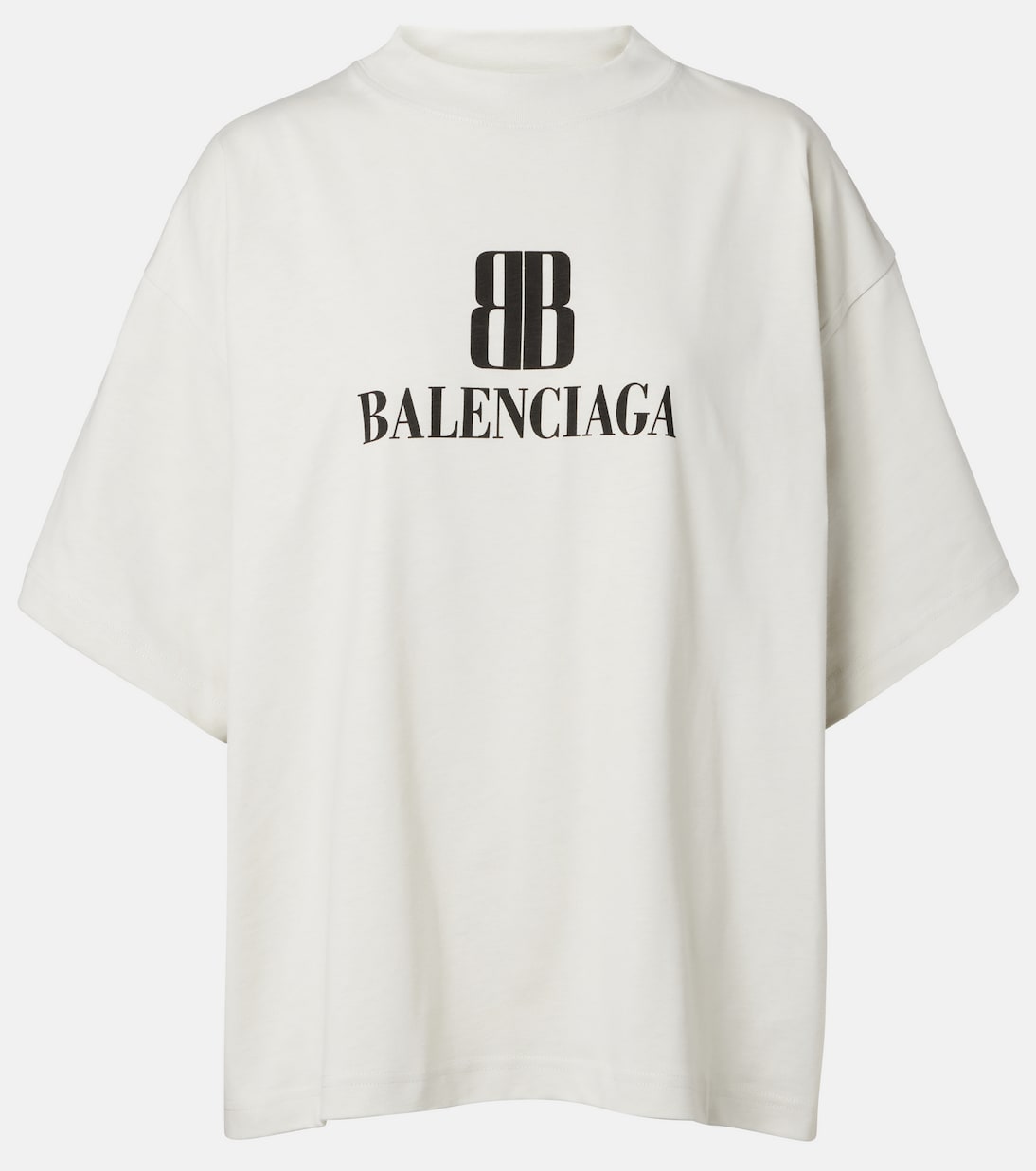 Camiseta de jersey de algodón con logo | Balenciaga