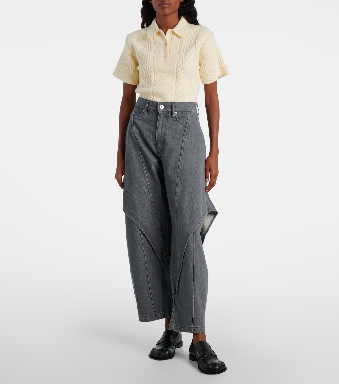 Wide-Leg Cropped-Jeans  | JW Anderson