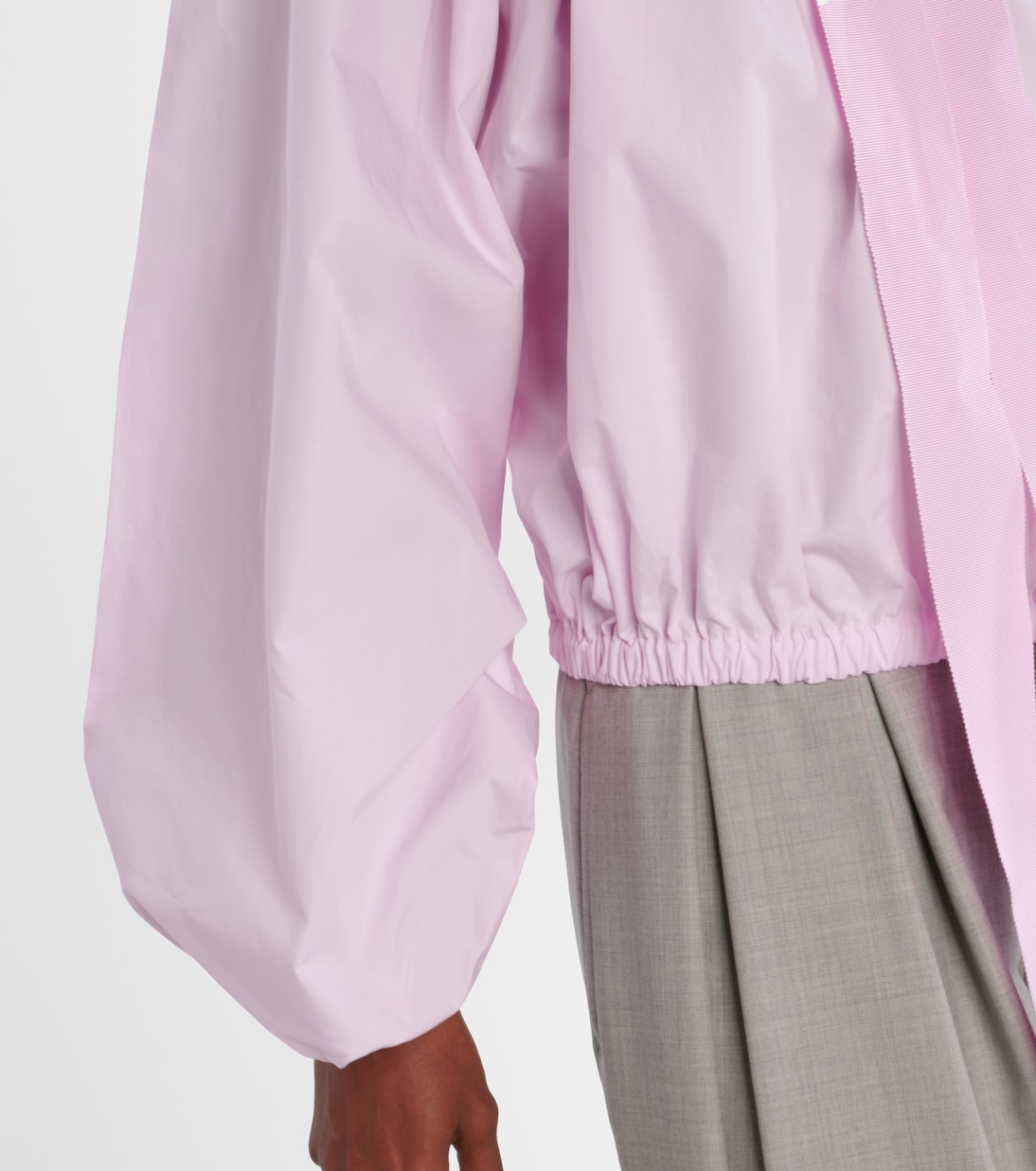 Blusa Iconic de popelín de algodón con lazo | Patou