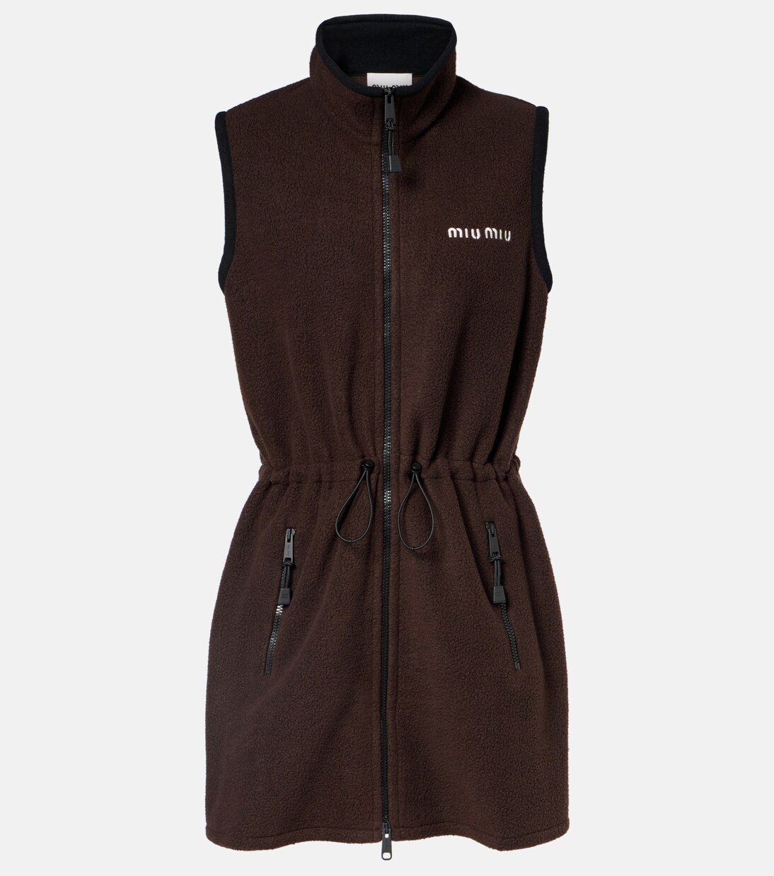 Logo fleece minidress | Miu Miu