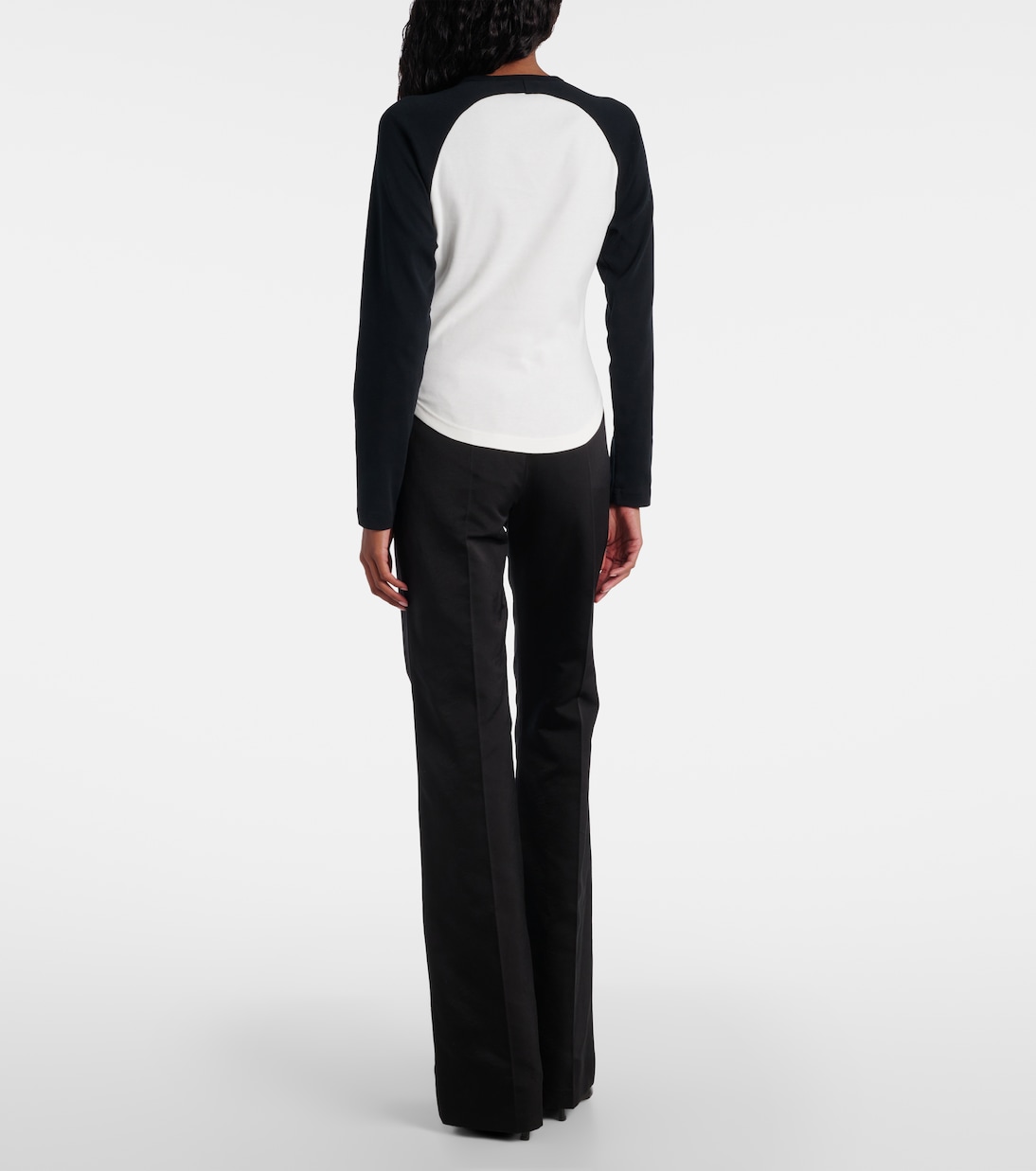 Circle Contrast cotton jersey T-shirt | Courrèges