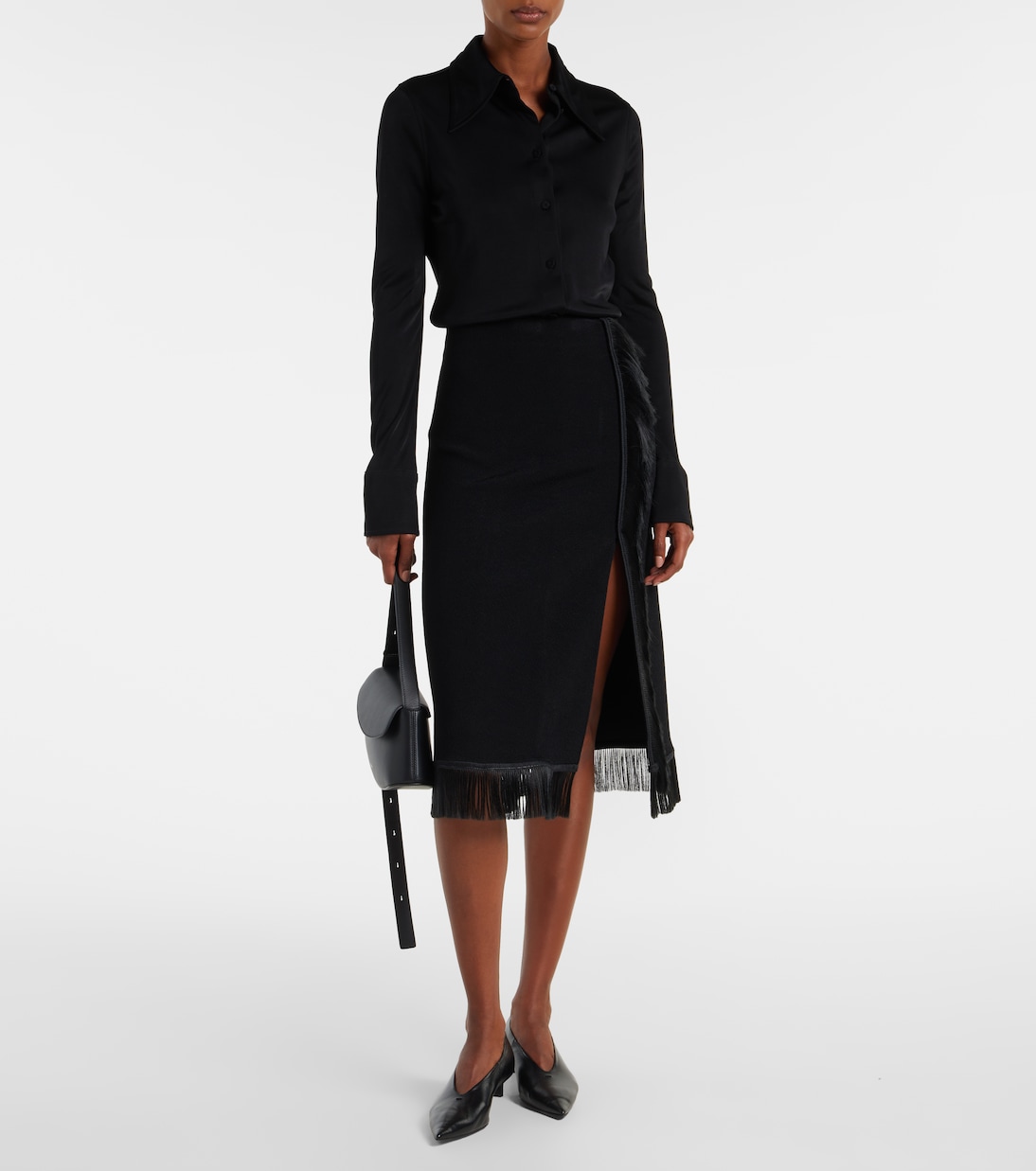 Fringed midi skirt | Jil Sander