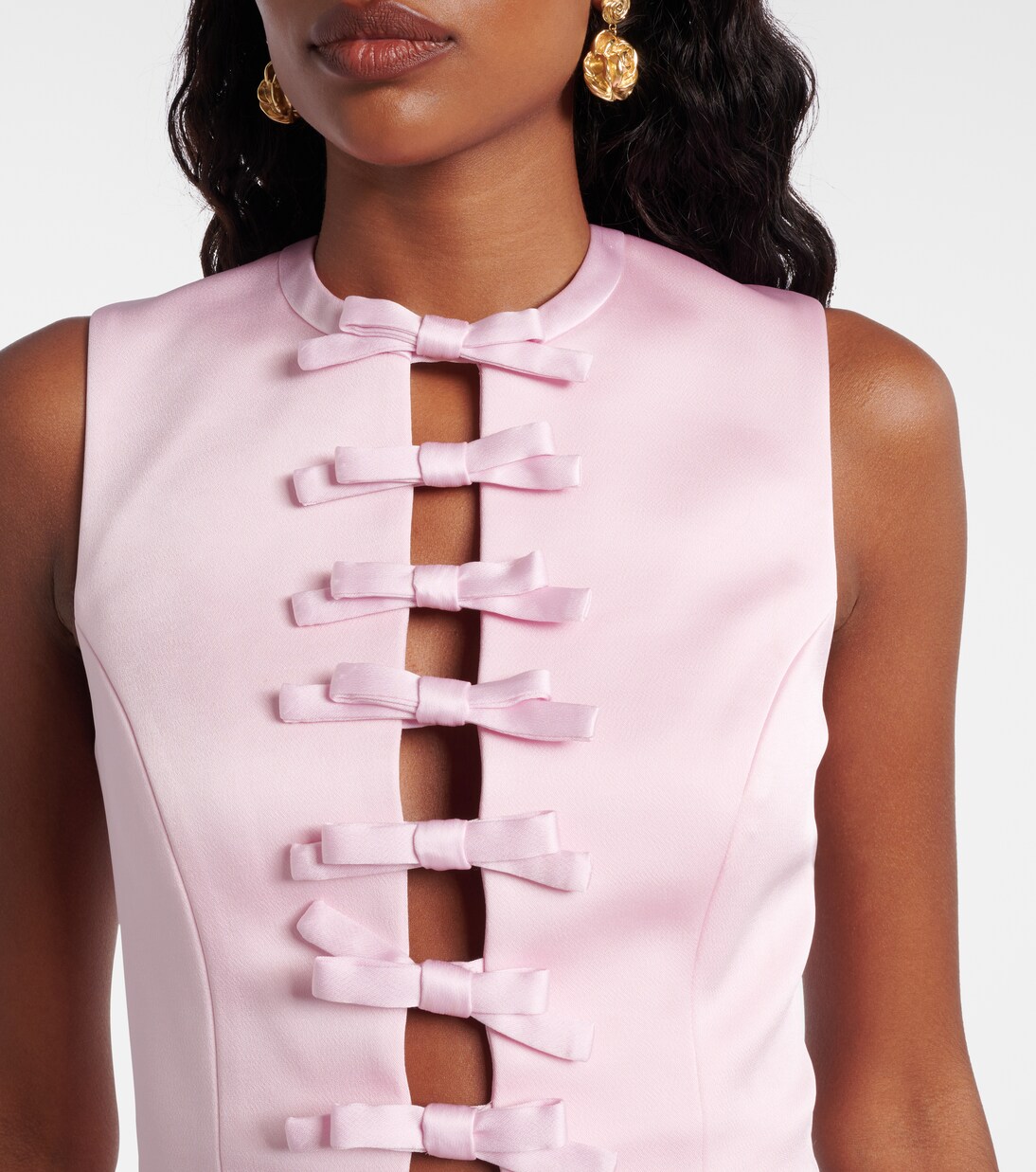 Aymee bow-detail minidress | Rebecca Vallance