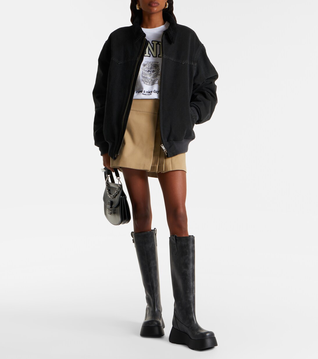 Kat platform knee-high boots | Ganni