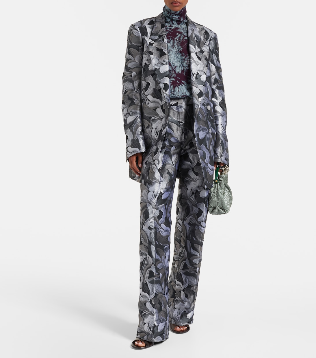 Double-breasted jacquard blazer | Dries Van Noten