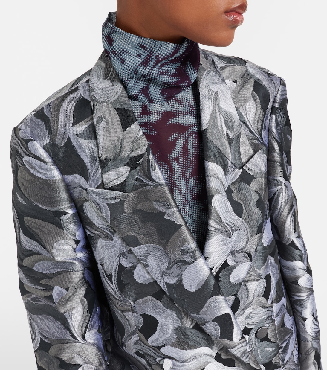 Double-breasted jacquard blazer | Dries Van Noten