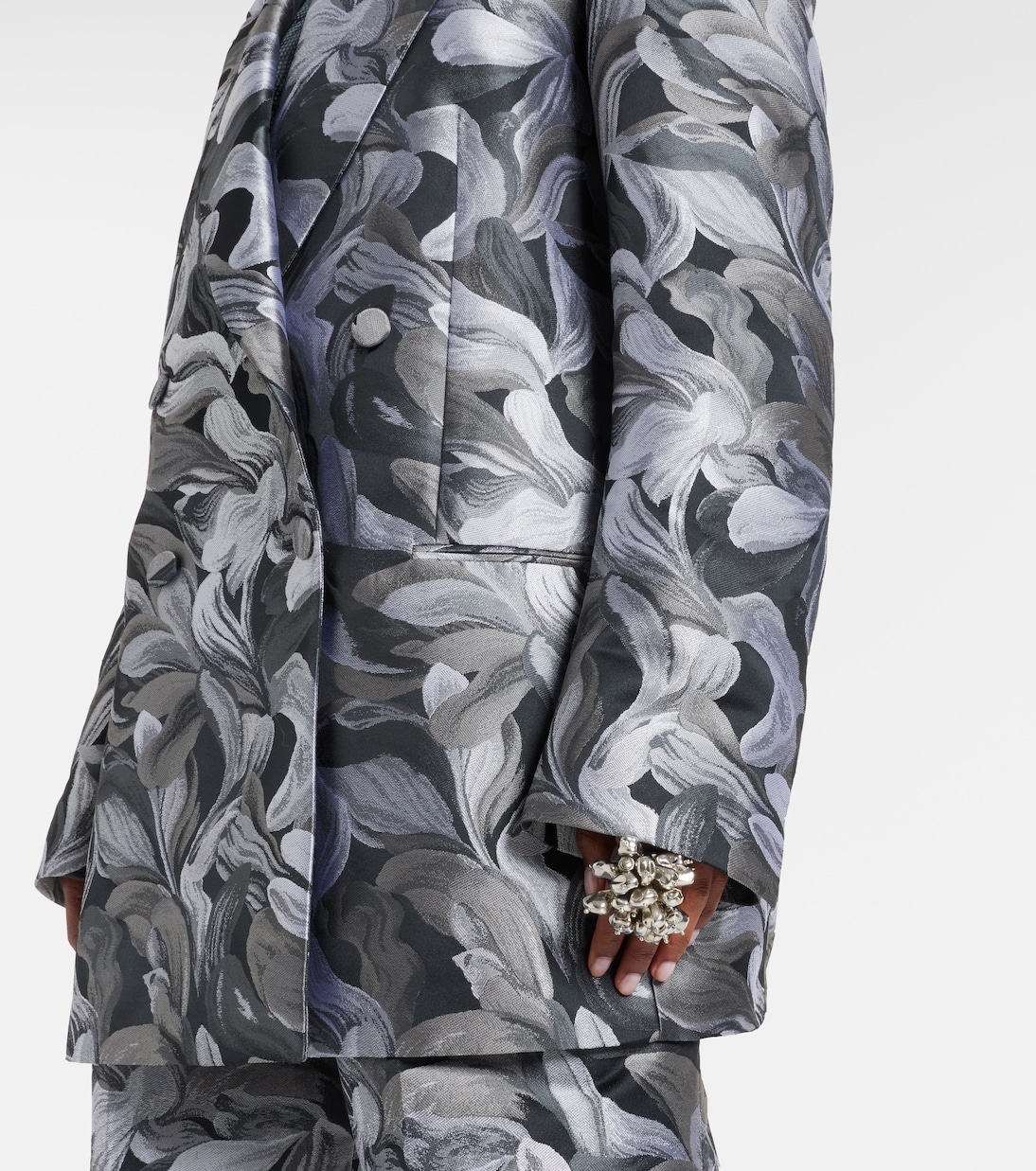 Double-breasted jacquard blazer | Dries Van Noten
