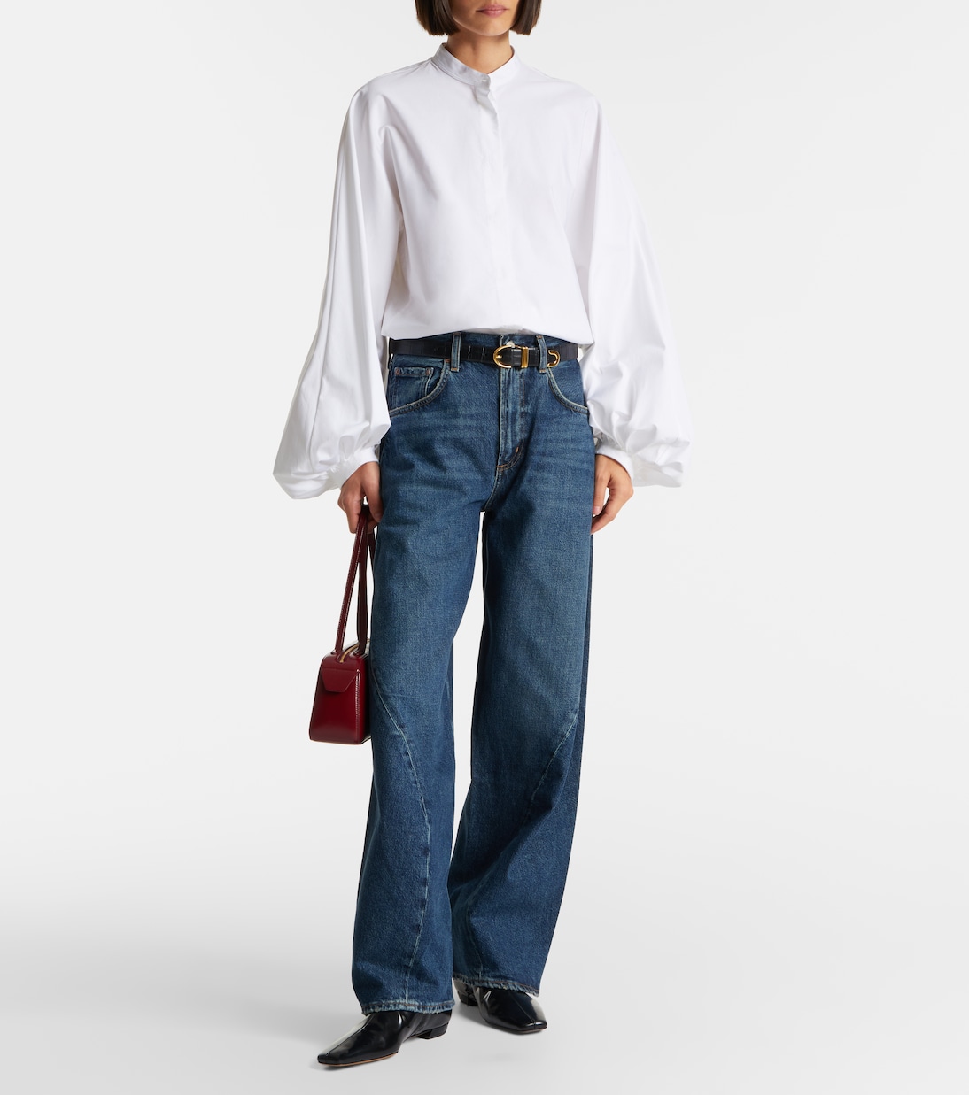 Twist mid-rise wide-leg jeans | Agolde