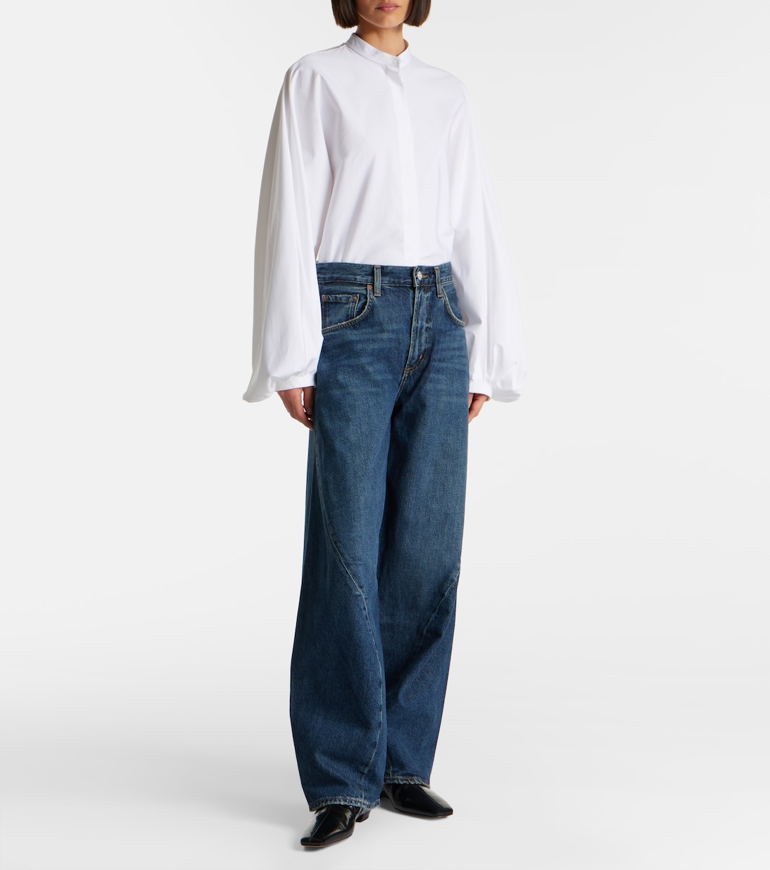 Twist mid-rise wide-leg jeans | Agolde
