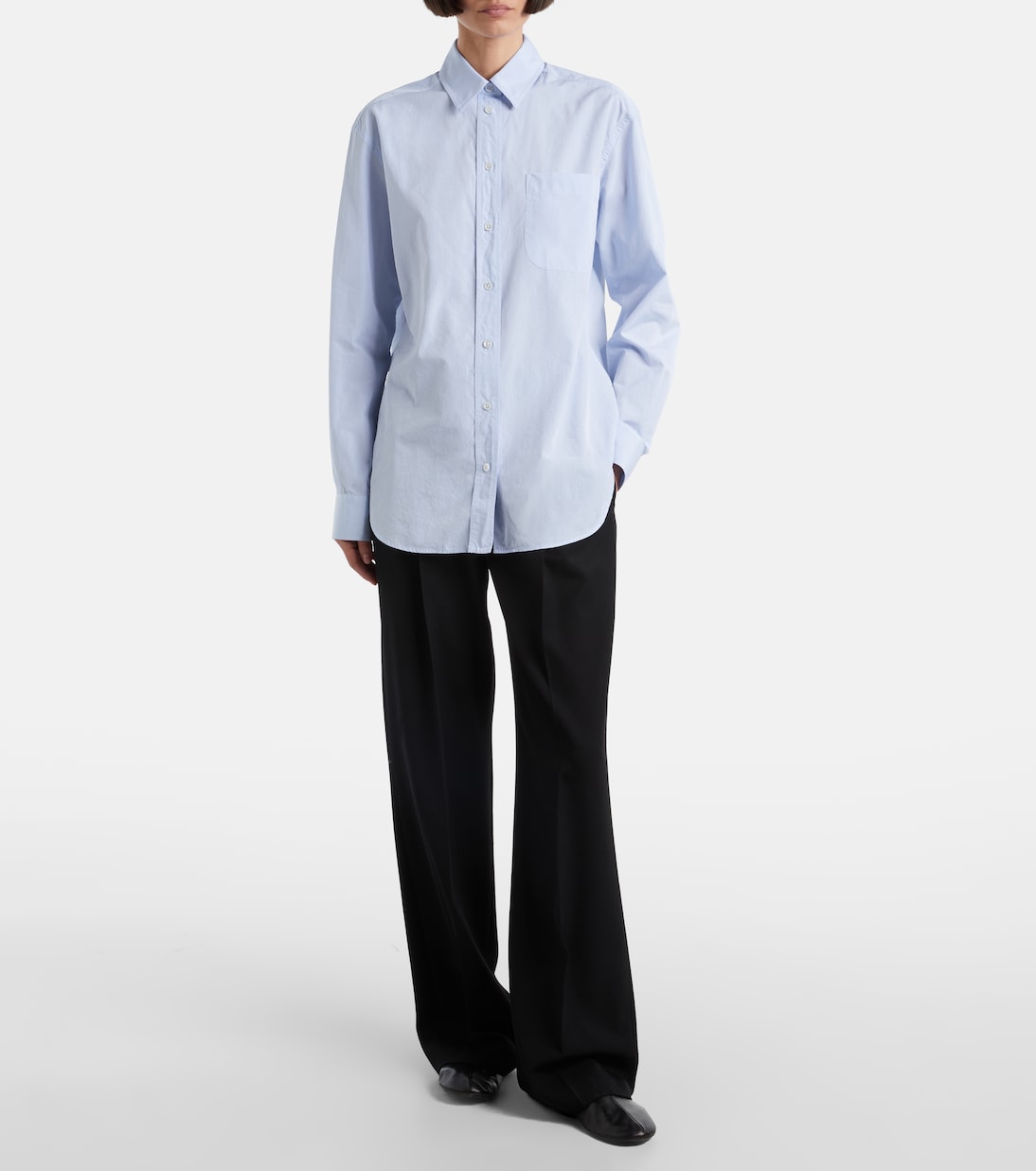 Gavina cotton chambray shirt  | The Row