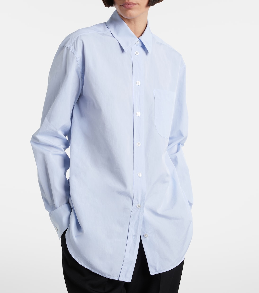 Gavina cotton chambray shirt  | The Row