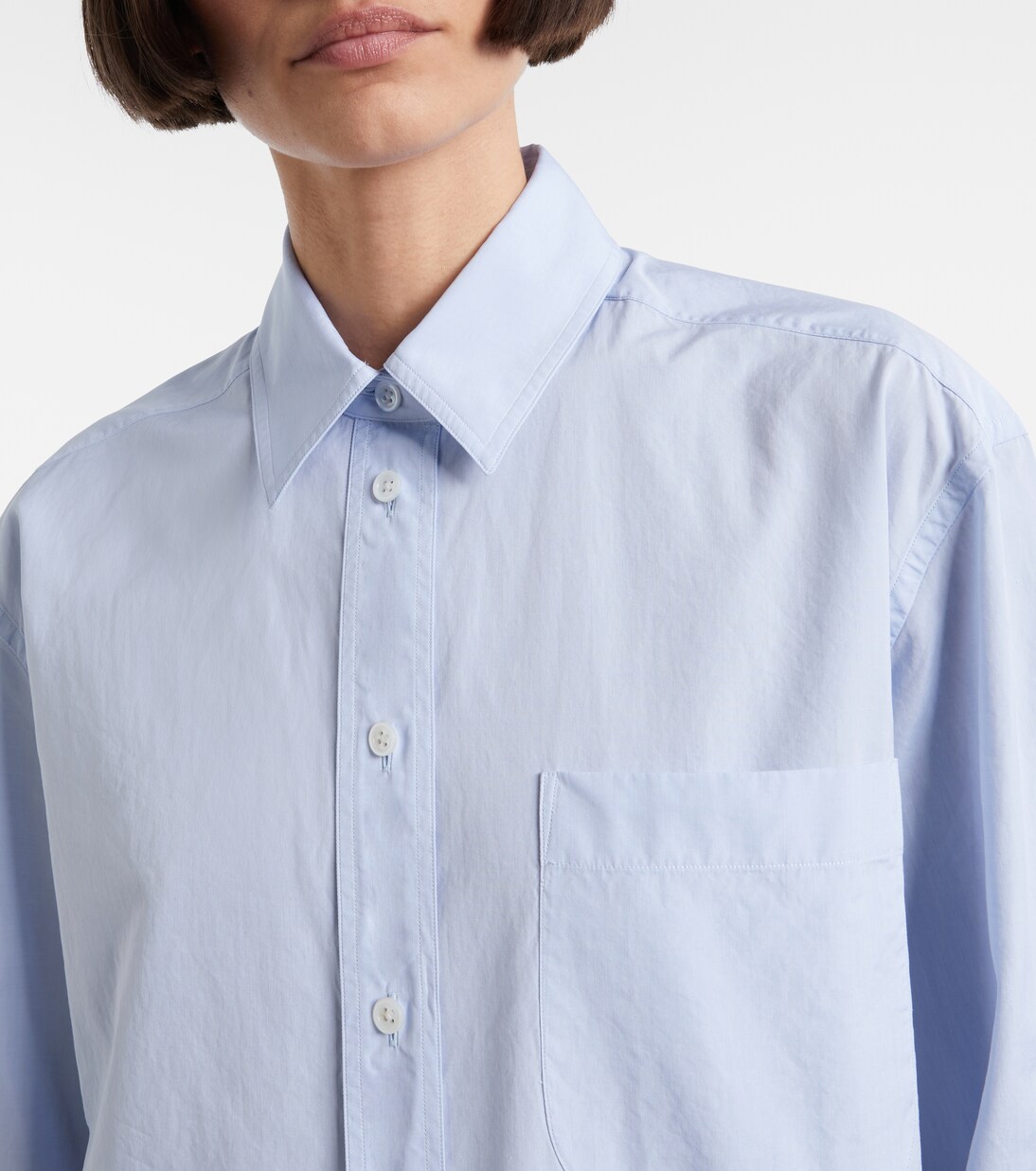 Gavina cotton chambray shirt  | The Row