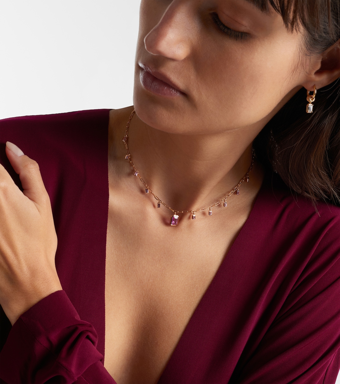 Choker aus 18kt Roségold mit Diamanten und Saphiren | Shay Jewelry