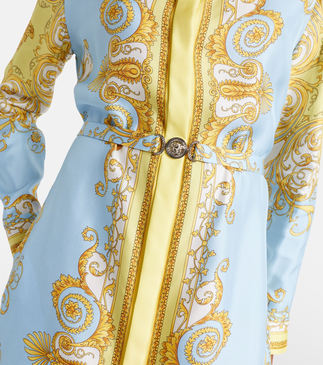 Barocco silk twill midi dress | Versace