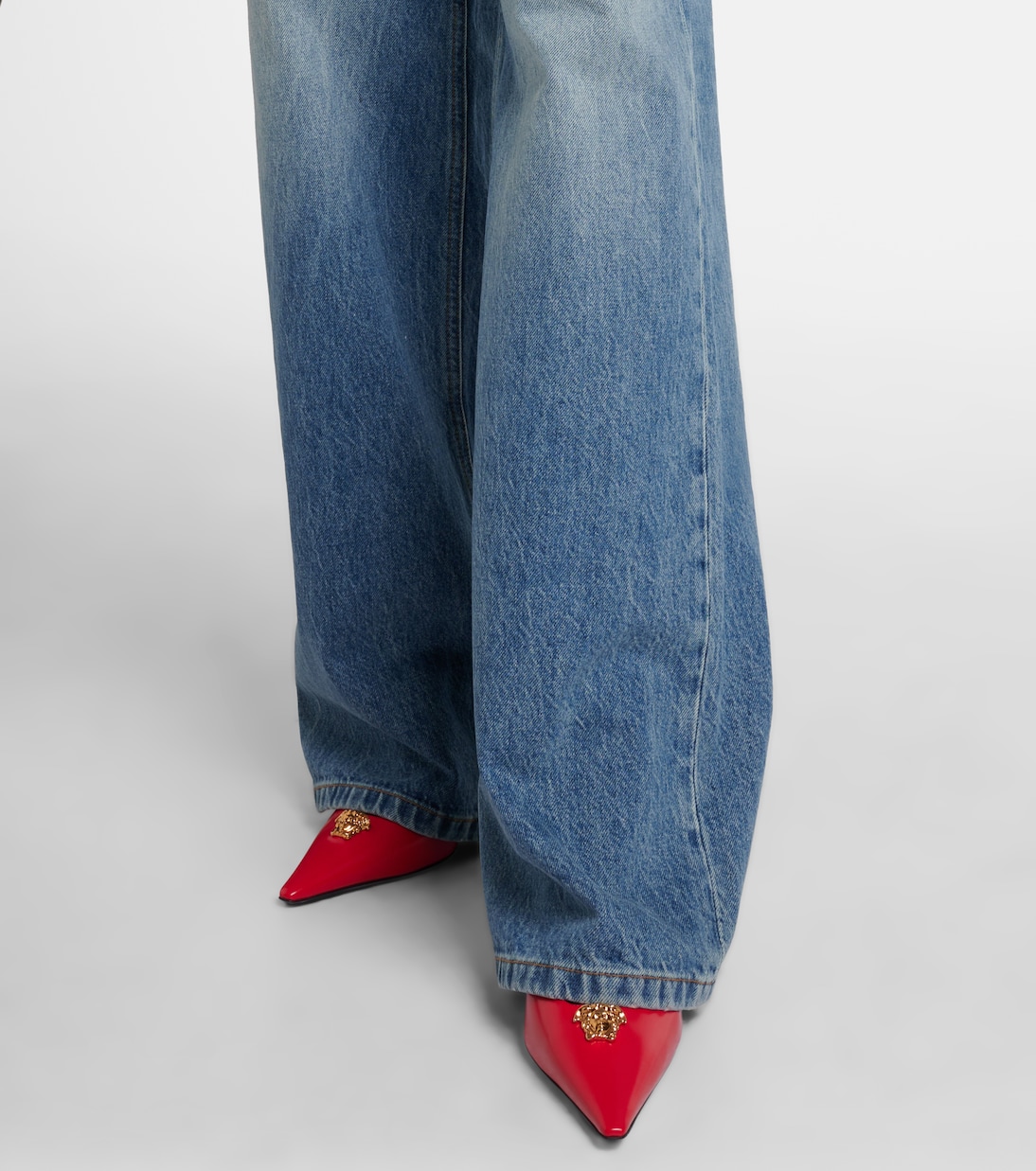 Mid-rise wide-leg jeans | Versace